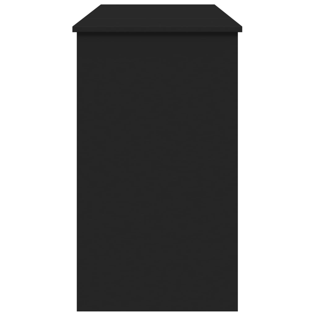 vidaXL Μπουντουάρ με Καθρέφτη Μαύρο 100x45x76 εκ.