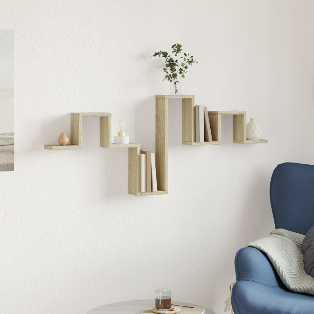 vidaXL Ράφι Τοίχου Sonoma Δρυς 104,5x10x43 εκ. από Επεξεργασμένο Ξύλο