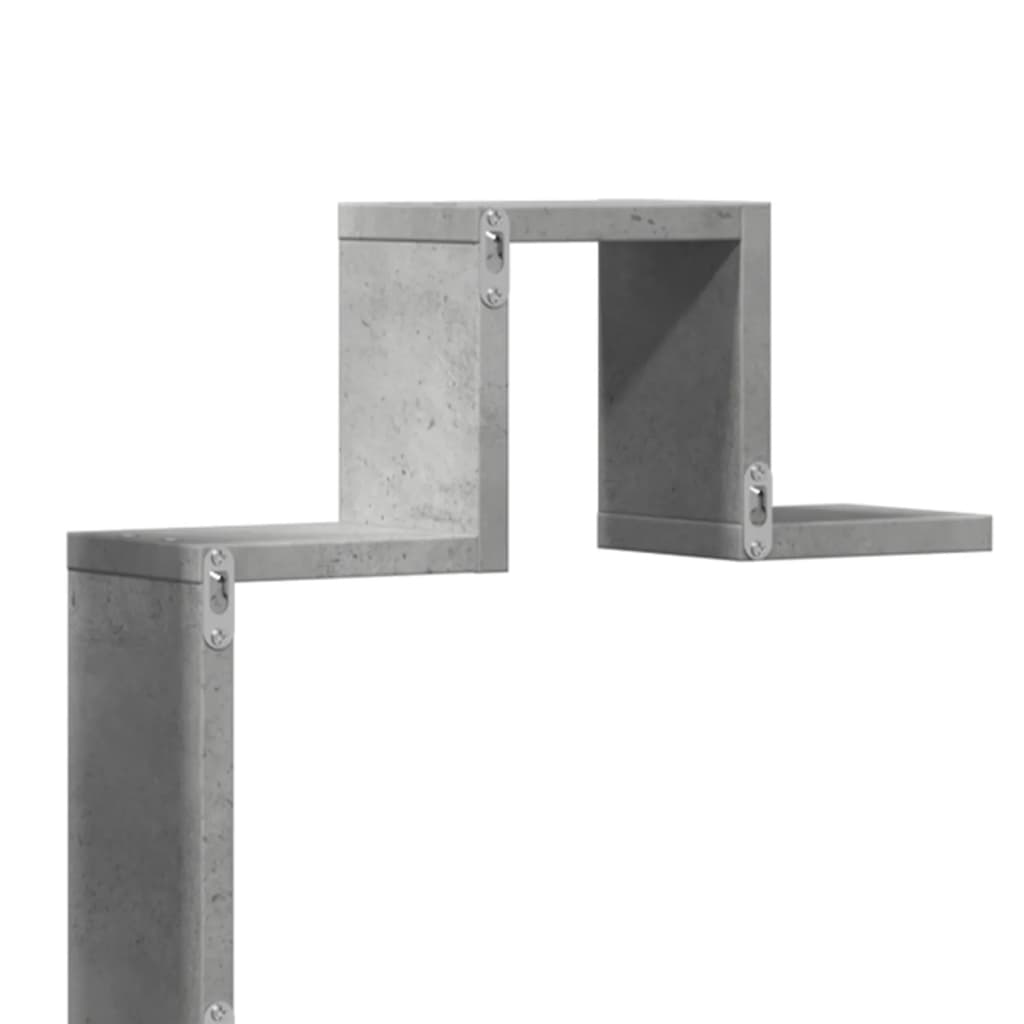 vidaXL Ράφι Τοίχου Γκρι Σκυροδέματος 104,5x10x43 εκ. από Επεξ. Ξύλο