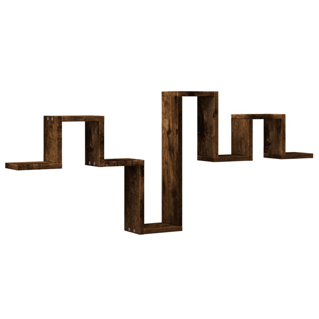 vidaXL Ραφιέρα Τοίχου Καπνιστή Δρυς 104,5x10x43 εκ. Επεξεργασμένο Ξύλο