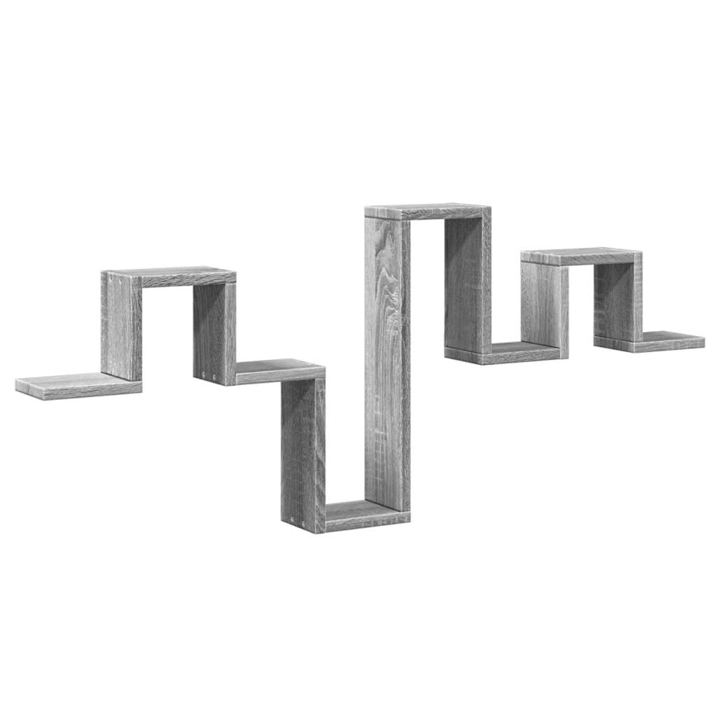 vidaXL Ραφιέρα Τοίχου Γκρι Sonoma 104,5x10x43 εκ. Επεξεργασμένο Ξύλο