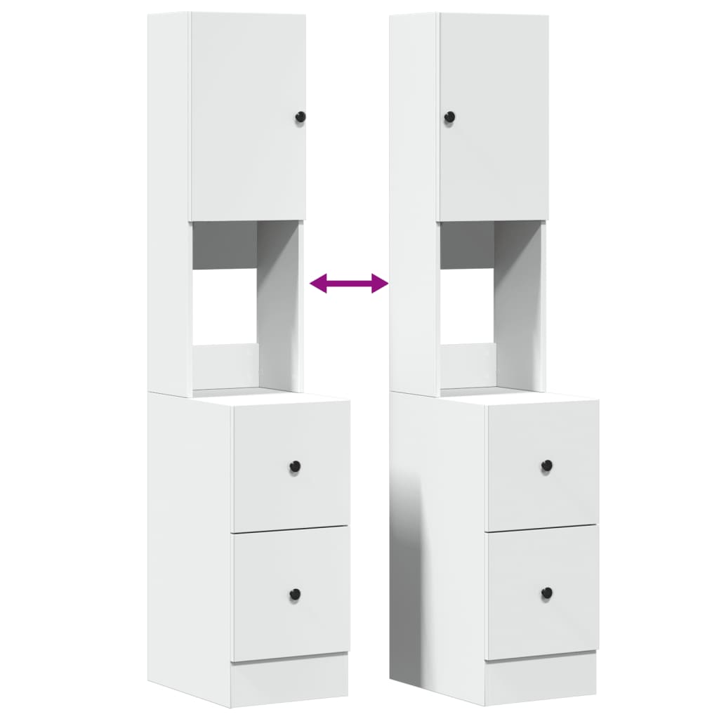 vidaXL Στήλη Κουζίνας Λευκή 35x50x180 εκ. από Επεξεργασμένο Ξύλο