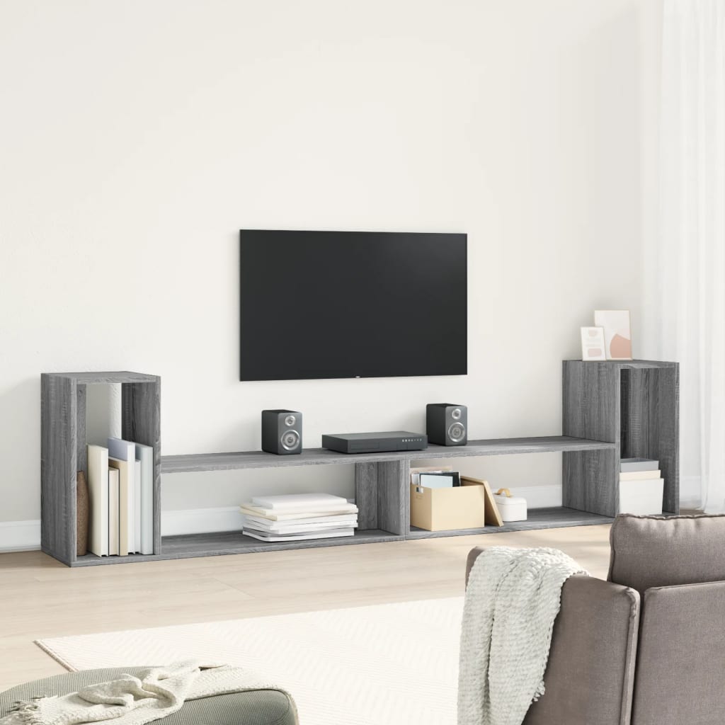 vidaXL Έπιπλα Τηλεόρασης 2 τεμ. Γκρι Sonoma 100x30x50 εκ. Επεξ. Ξύλο