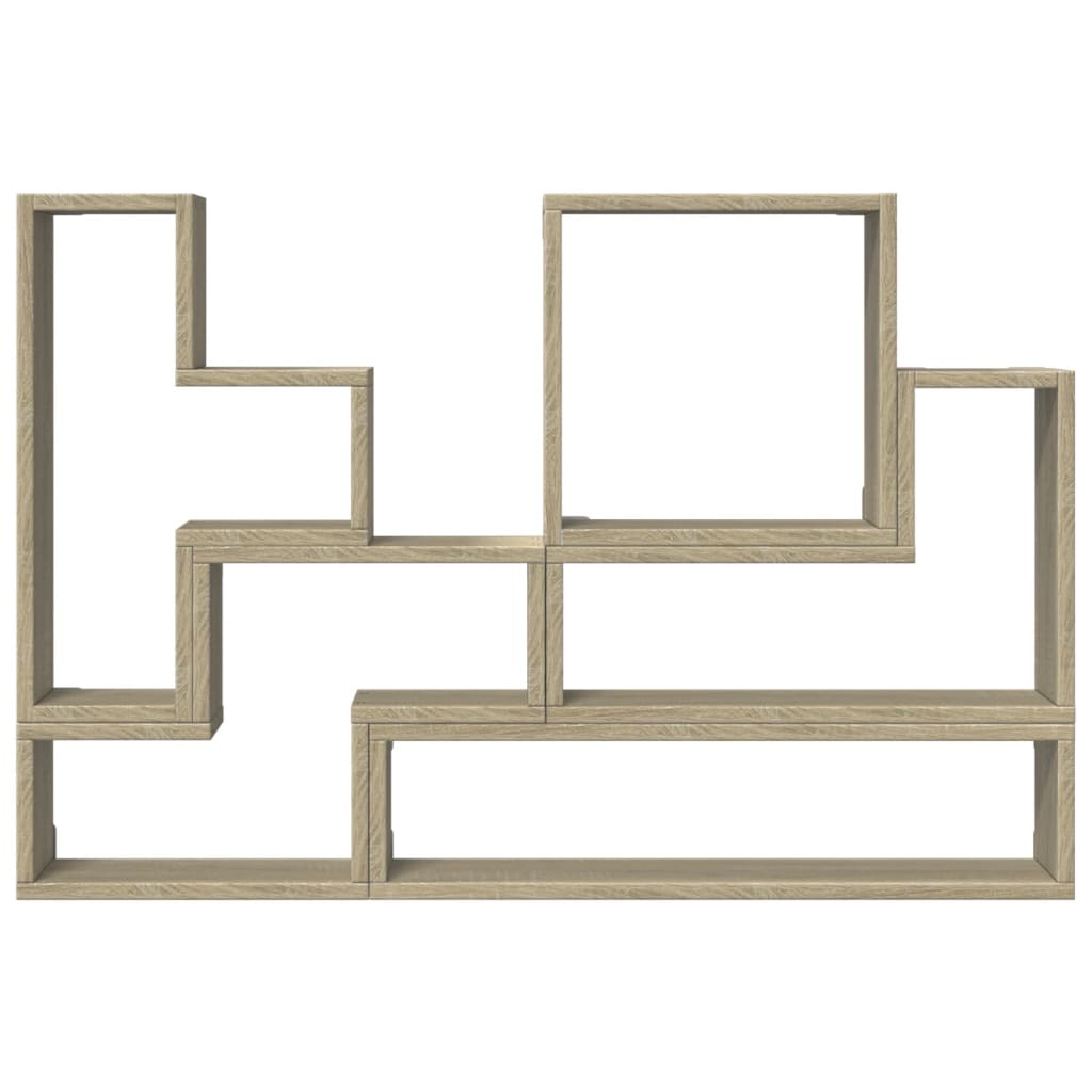 vidaXL Ραφιέρα Τοίχου Sonoma Δρυς 96x12x64 εκ. από Επεξεργασμένο Ξύλο