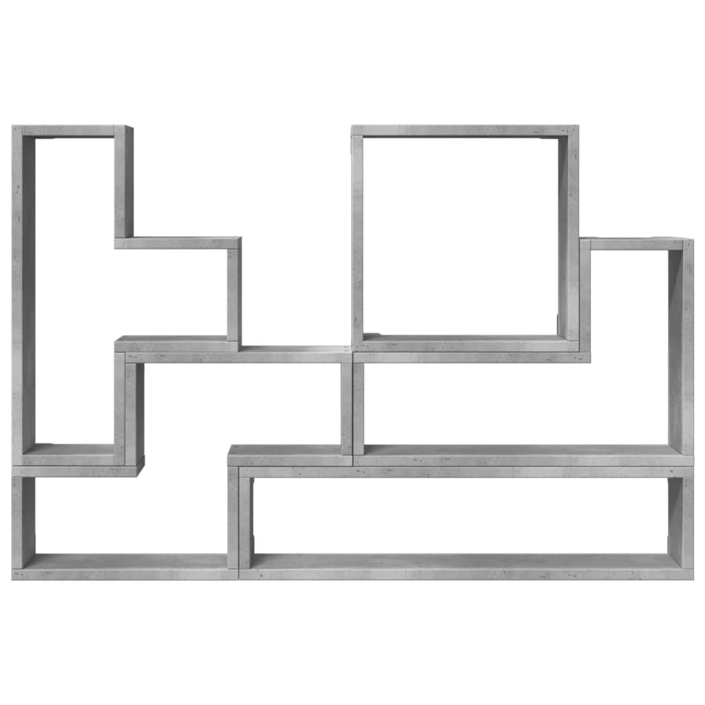 vidaXL Ραφιέρα Τοίχου Γκρι Σκυροδέματος 96x12x64 εκ. από Επεξ. Ξύλο