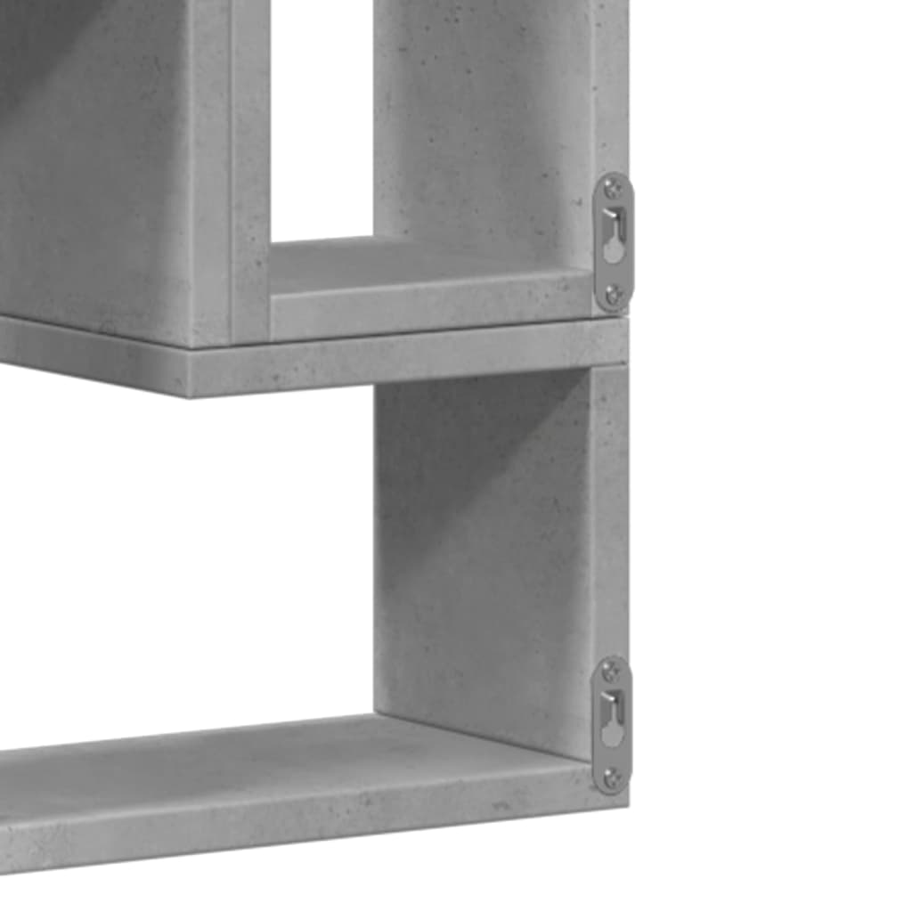 vidaXL Ραφιέρα Τοίχου Γκρι Σκυροδέματος 96x12x64 εκ. από Επεξ. Ξύλο