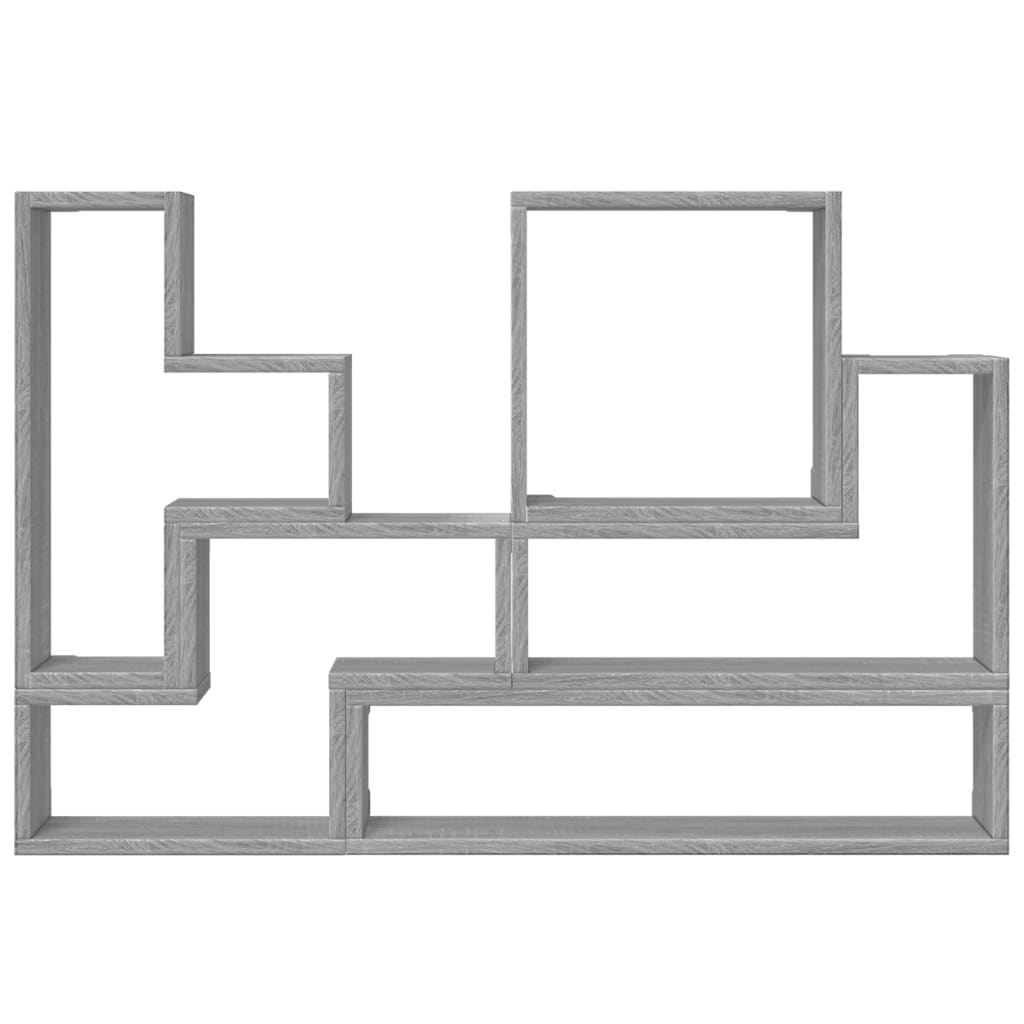 vidaXL Ραφιέρα Τοίχου Γκρι Sonoma 96x12x64 εκ. Επεξεργασμένο Ξύλο