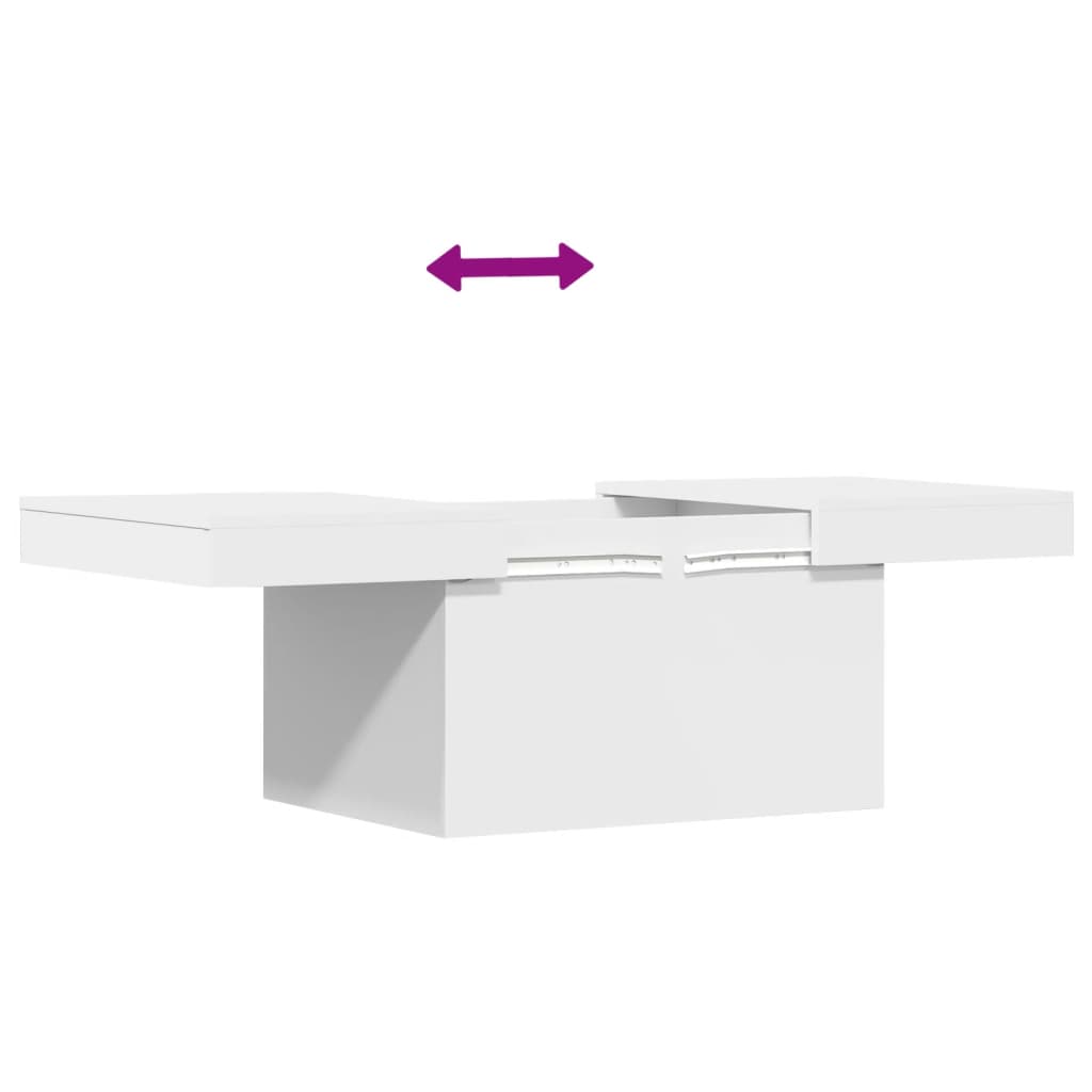 vidaXL Τραπεζάκι Σαλονιού Λευκό 80 x 55 x 40 εκ. από Επεξεργ. Ξύλο