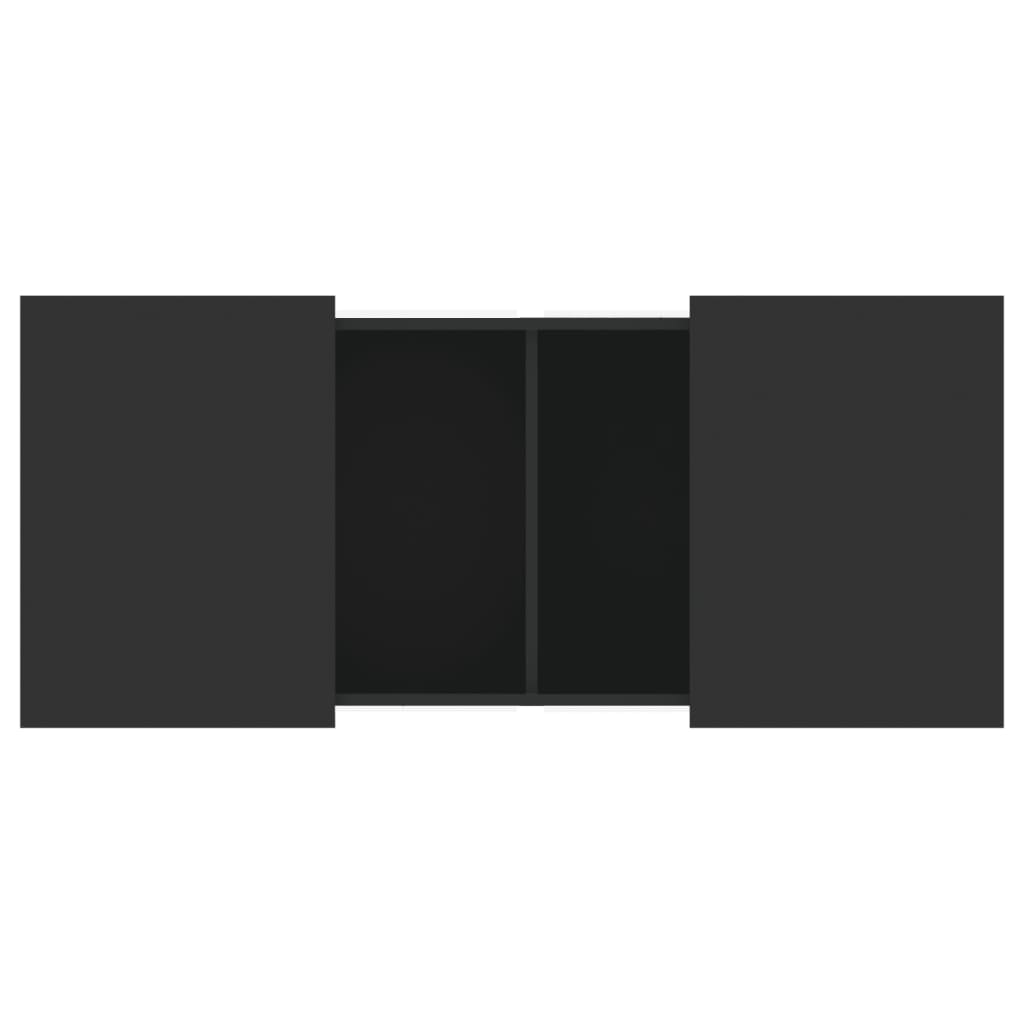 vidaXL Τραπεζάκι Σαλονιού Μαύρο 80x55x40 εκ. Επεξεργασμένο Ξύλο