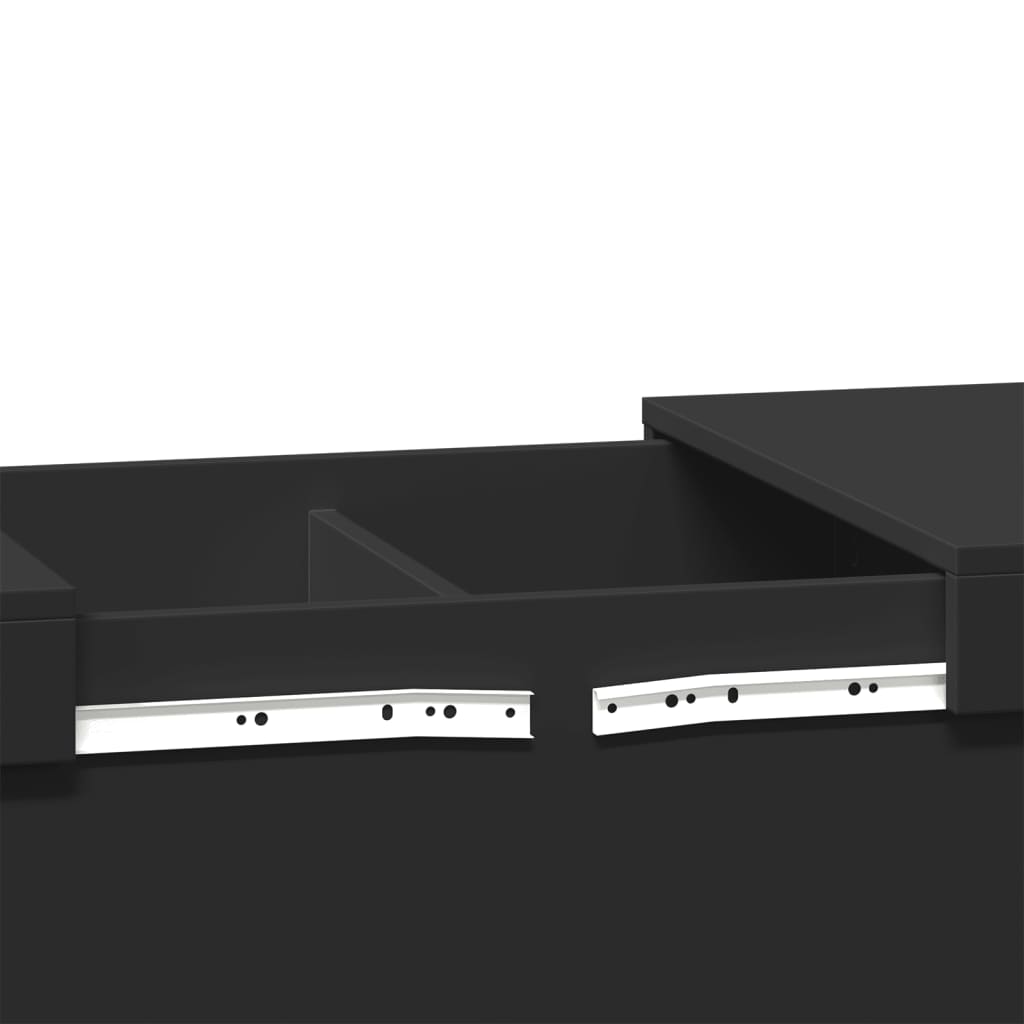 vidaXL Τραπεζάκι Σαλονιού Μαύρο 100x55x40 εκ. Επεξεργασμένο Ξύλο