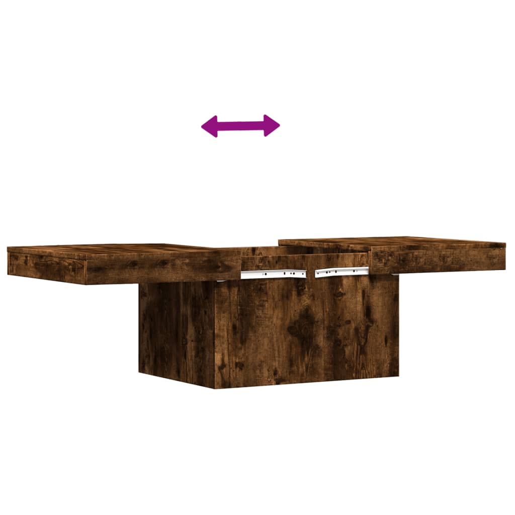 vidaXL Τραπεζάκι Σαλονιού Καπνιστή Δρυς 100x55x40 εκ. Επεξεργ. Ξύλο