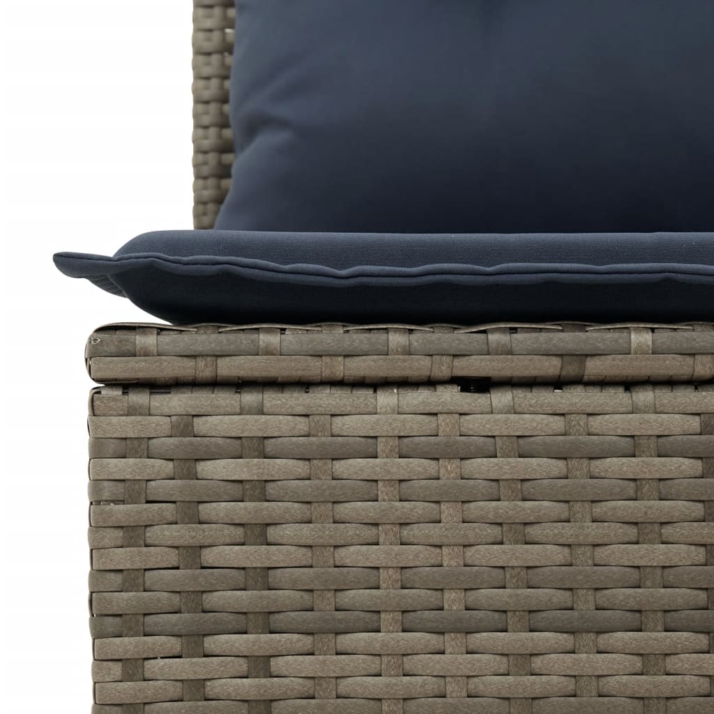 vidaXL Σετ Καναπέδων Κήπου 6 Τεμαχίων με Μαξιλάρια Γκρι από Συνθετικό Ρατάν