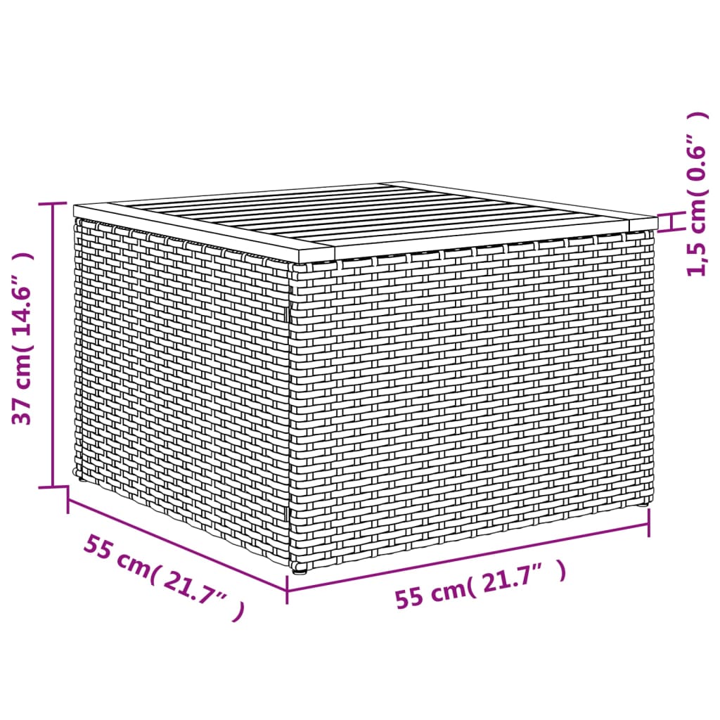 vidaXL Σετ Καναπέδων Κήπου 7 Τεμαχίων με Μαξιλάρια Γκρι από Συνθετικό Ρατάν