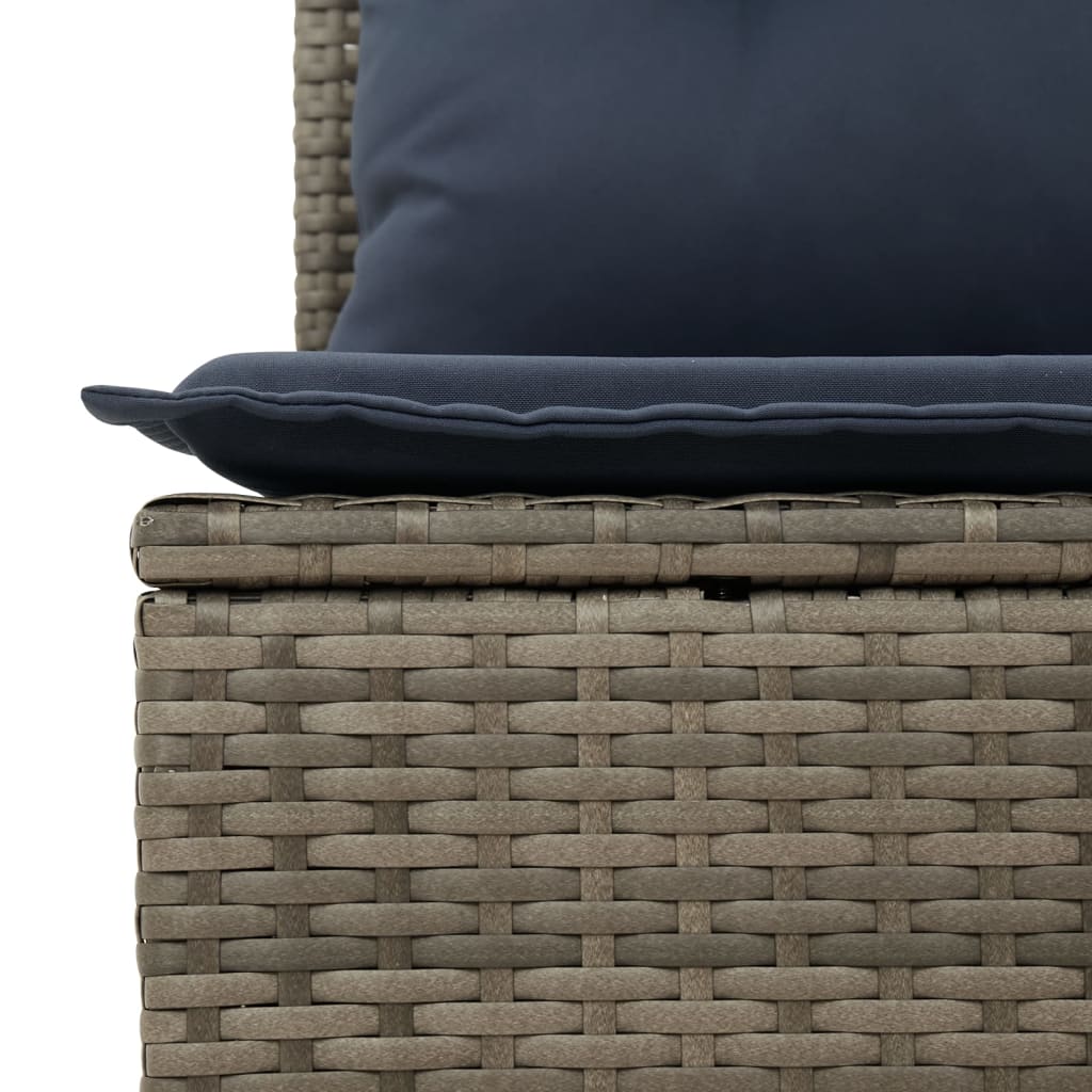 vidaXL Σετ Καναπέδων Κήπου 16 Τεμαχίων με Μαξιλάρια από Γκρι Συνθετικό Ρατάν