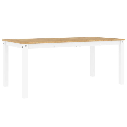 vidaXL Τραπεζαρία PANAMA Λευκό 180 x 90 x 75 εκ. από Μασίφ Ξύλο Πεύκου