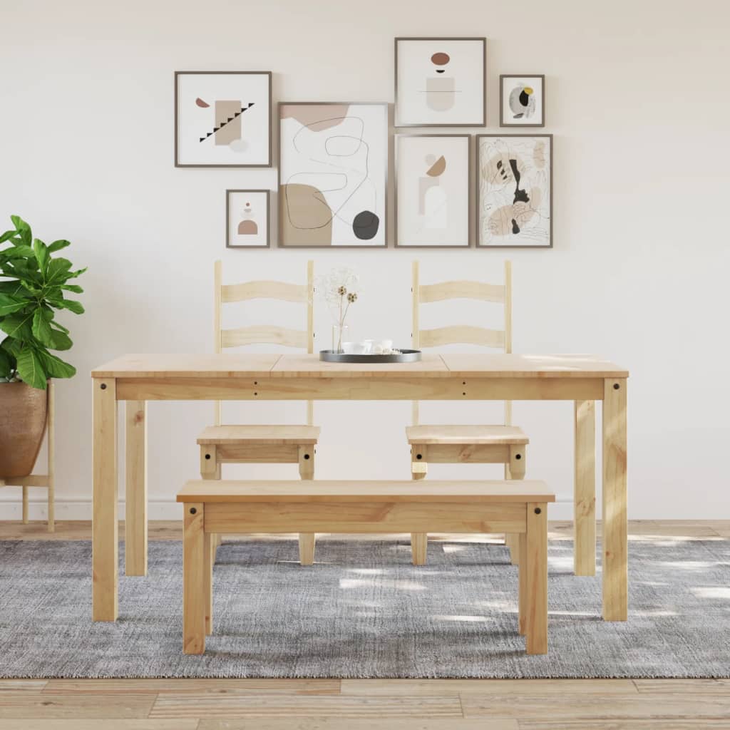 vidaXL Πάγκος Τραπεζαρίας PANAMA 105x30x45 εκ. από Μασίφ Ξύλο Πεύκου