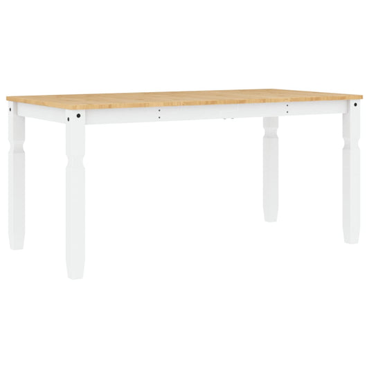 vidaXL Τραπεζαρία Corona Λευκό 160 x 80 x 75 εκ. από Μασίφ Ξύλο Πεύκου
