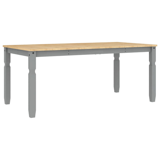 vidaXL Τραπεζαρία Corona Γκρι 180 x 90 x 75 εκ. από Μασίφ Ξύλο Πεύκου