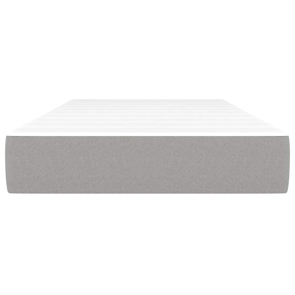vidaXL Στρώμα με Pocket Springs Ανοιχτό Γκρι 120x190x20 εκ. Υφασμάτινο