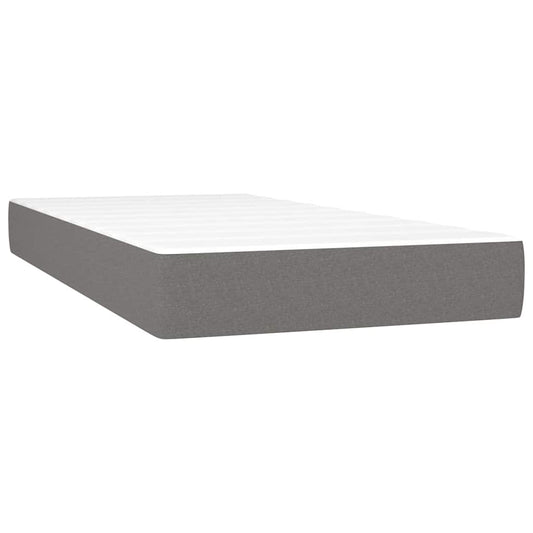vidaXL Στρώμα με Pocket Springs Σκούρο Γκρι 120x190x20 εκ. Υφασμάτινο