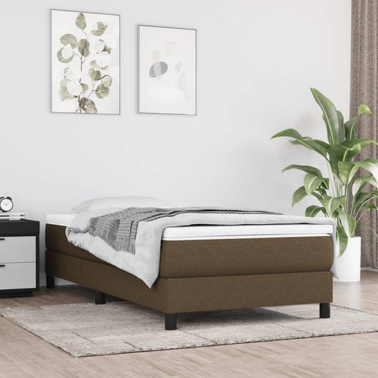 vidaXL Στρώμα με Pocket Springs Μεσαίας Σκληρότητας Σκούρο Καφέ 120x190x20 εκ. Βελούδινο