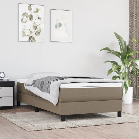 vidaXL Στρώμα με Pocket Springs Μεσαίας Σκληρότητας Taupe 120x190x20 εκ. Υφασμάτινο