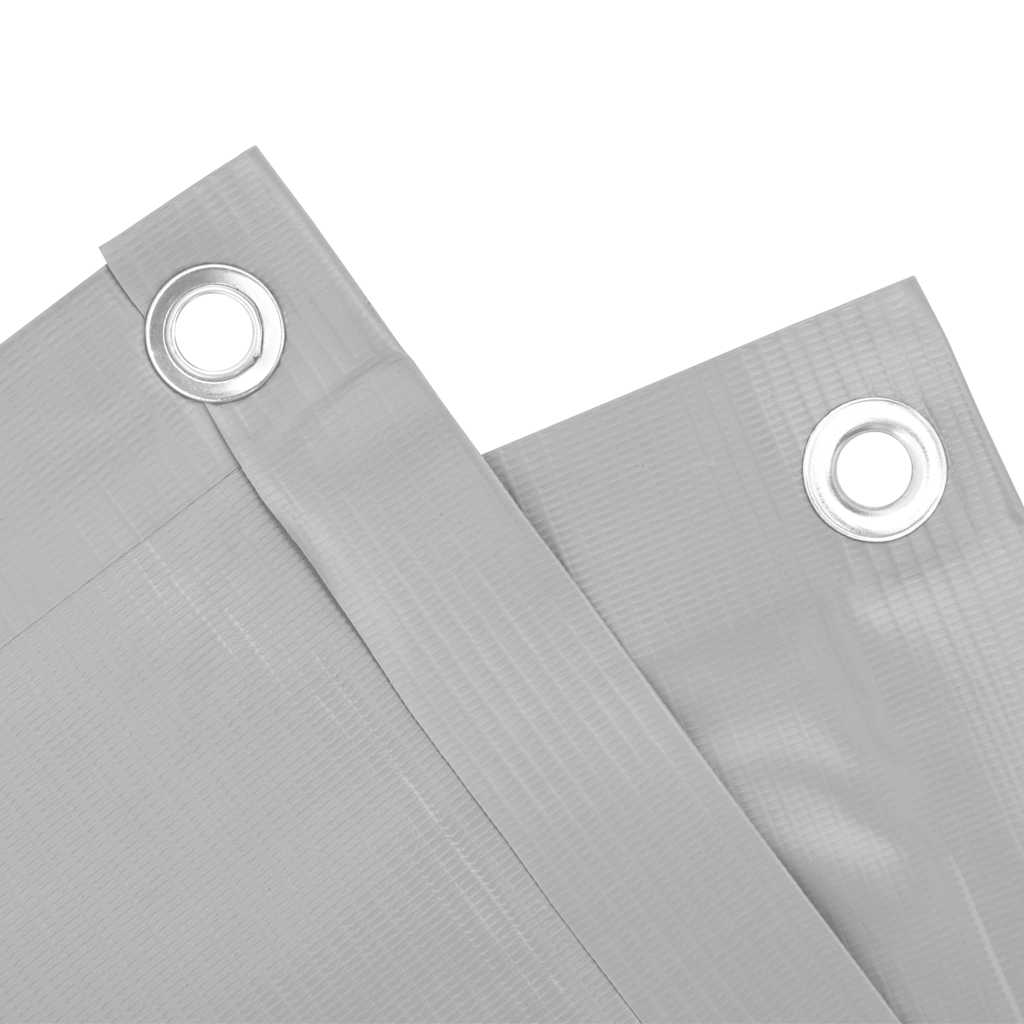 vidaXL Περίφραξη Μπαλκονιού Προστατευτική Γκρι 300x75 εκ. από PVC