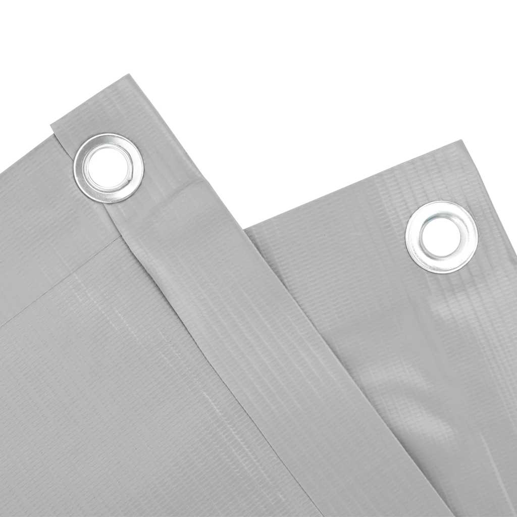 vidaXL Περίφραξη Μπαλκονιού Προστατευτική Γκρι 300x90 εκ. από PVC