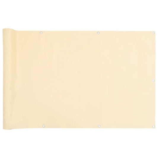 vidaXL Περίφραξη Μπαλκονιού Προστατευτική Κρεμ 500x90 εκ. από PVC