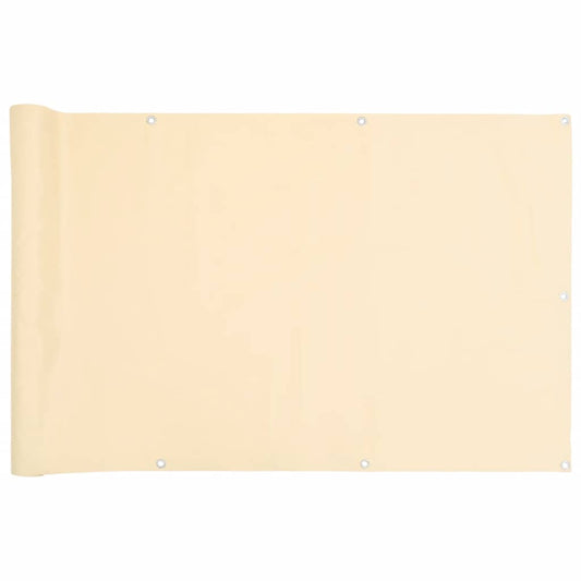 vidaXL Περίφραξη Μπαλκονιού Προστατευτική Κρεμ 600x90 εκ. από PVC