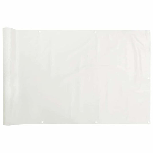 vidaXL Περίφραξη Μπαλκονιού Προστατευτική Λευκή 700x120 εκ. από PVC