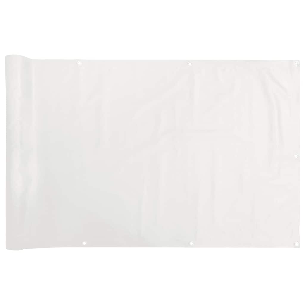 vidaXL Περίφραξη Μπαλκονιού Προστατευτική Λευκή 800x120 εκ. από PVC