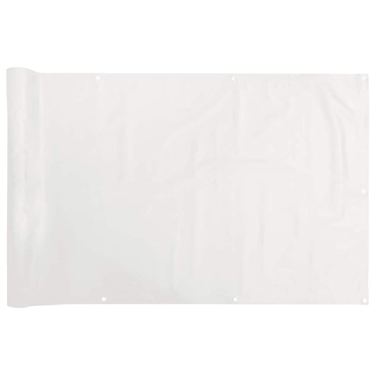 vidaXL Περίφραξη Μπαλκονιού Προστατευτική Λευκή 800x120 εκ. από PVC