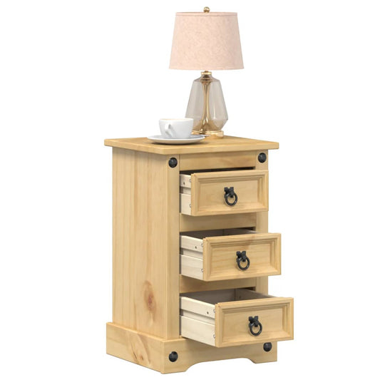 vidaXL Κομοδίνο Corona 35x32,5x58 εκ. από Μασίφ Ξύλο Πεύκου