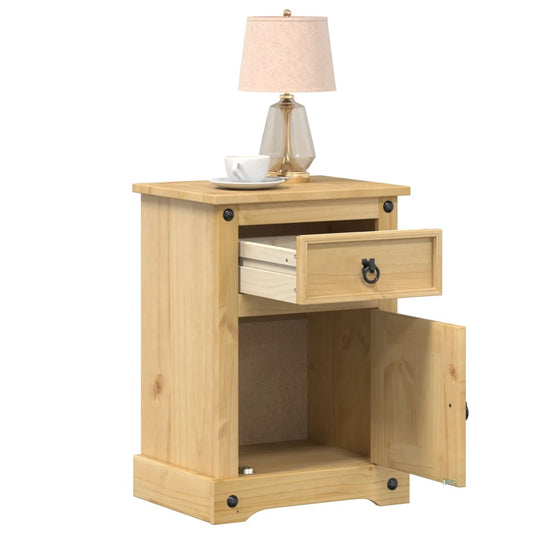 vidaXL Κομοδίνο Corona 45x35x64 εκ. από Μασίφ Ξύλο Πεύκου