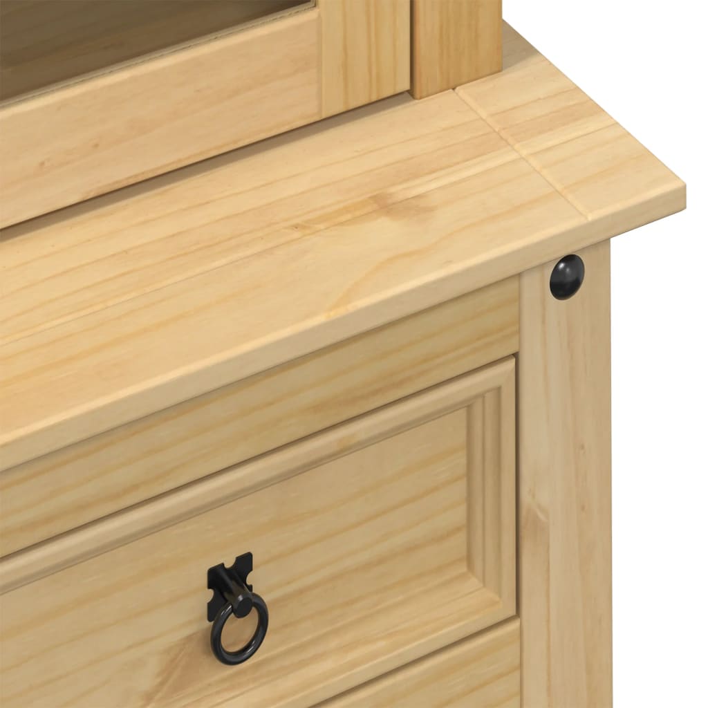 vidaXL Βιτρίνα Corona 100 x 48,5 x 179 εκ. από Μασίφ Ξύλο Πεύκου