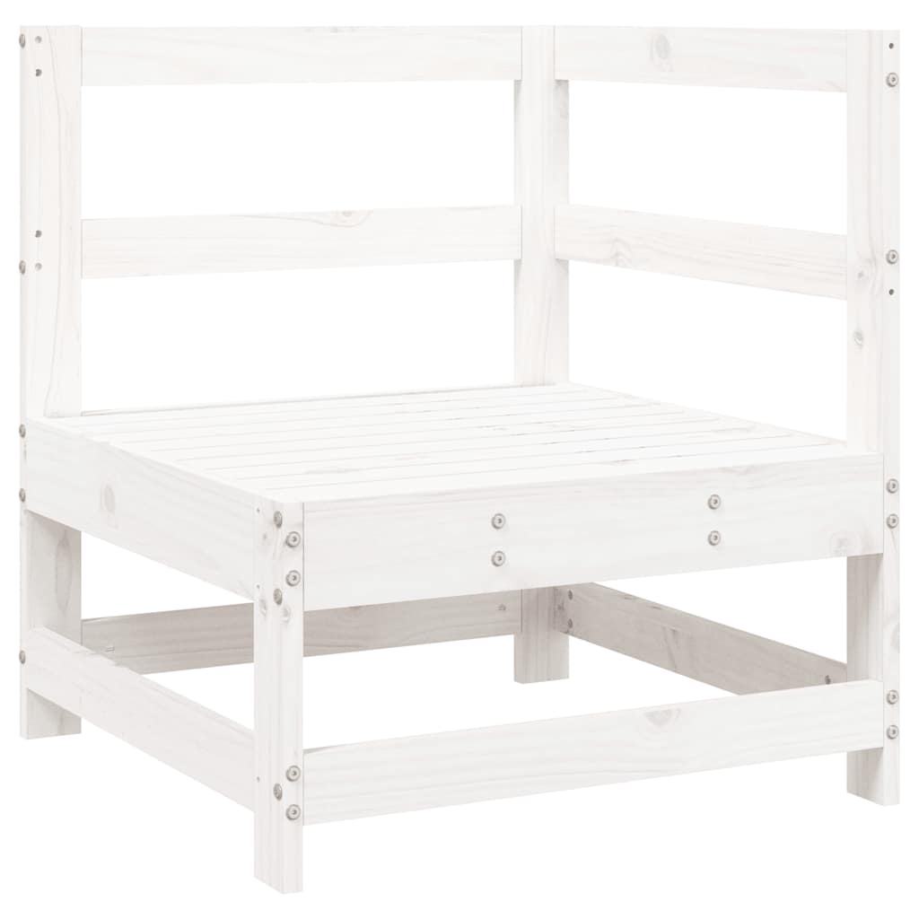 vidaXL Σαλόνι Κήπου Σετ 8 Τεμαχίων Λευκό από Μασίφ Ξύλο Πεύκου