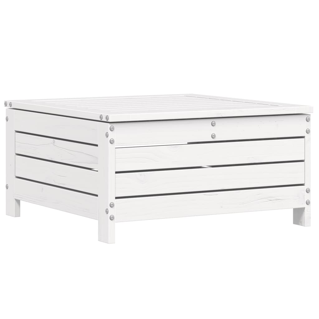 vidaXL Καναπές Κήπου Σετ 6 Τεμαχίων Λευκός από Μασίφ Ξύλο Πεύκου