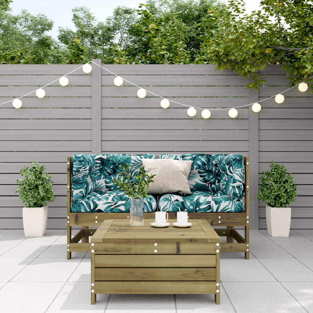 vidaXL Σαλόνι Κήπου Σετ 3 τεμ με Μαξιλάρια από Εμποτισμένο Ξύλο Πεύκου