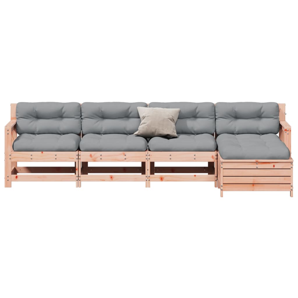 vidaXL Σαλόνι Κήπου Σετ 5 τεμ. με Μαξιλάρια Μασίφ Ξύλο Ψευδοτσούγκας