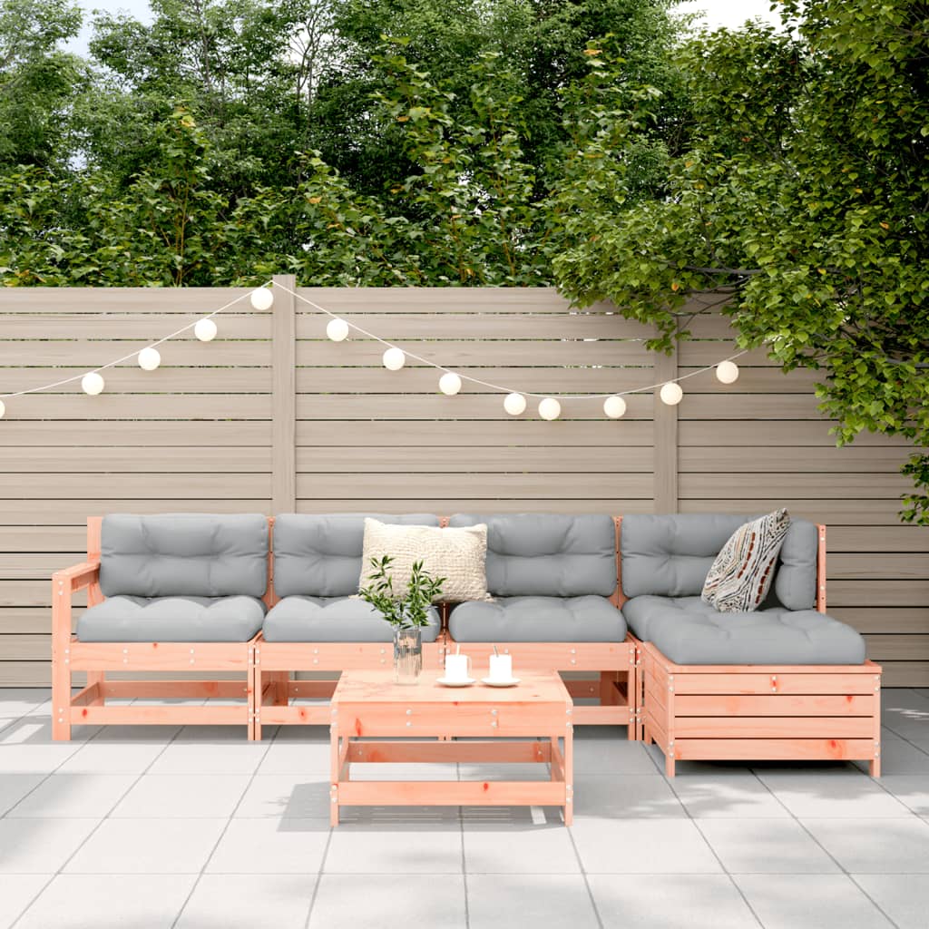 vidaXL Καναπές Κήπου Σετ 6 Τεμ. Μασίφ Ψευδοτσούγκα Ελάτης