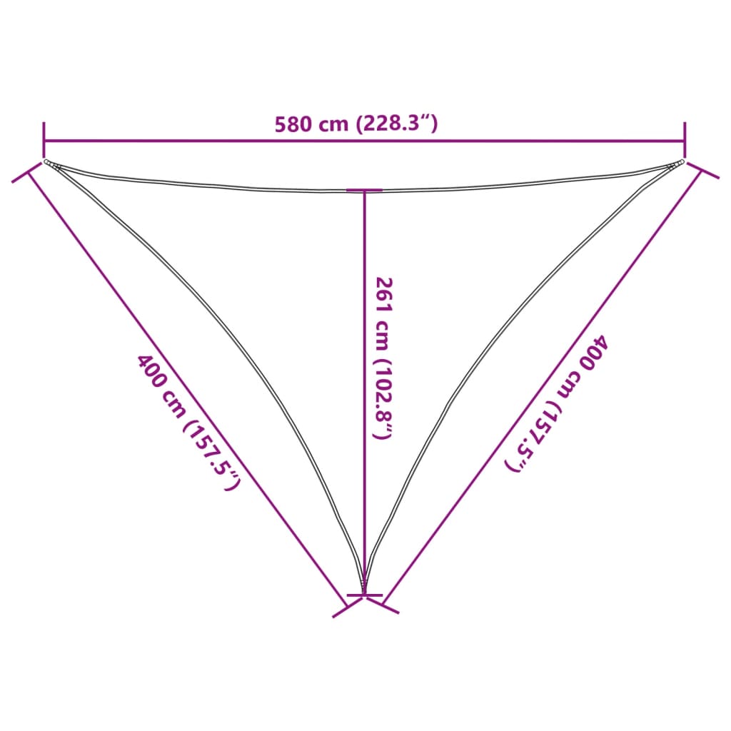 vidaXL Σκίαστρο Πανί 160 γρ./μ² Τριγωνικό Ανοιχτό Γκρι 4x4x5,8 μ. από HDPE