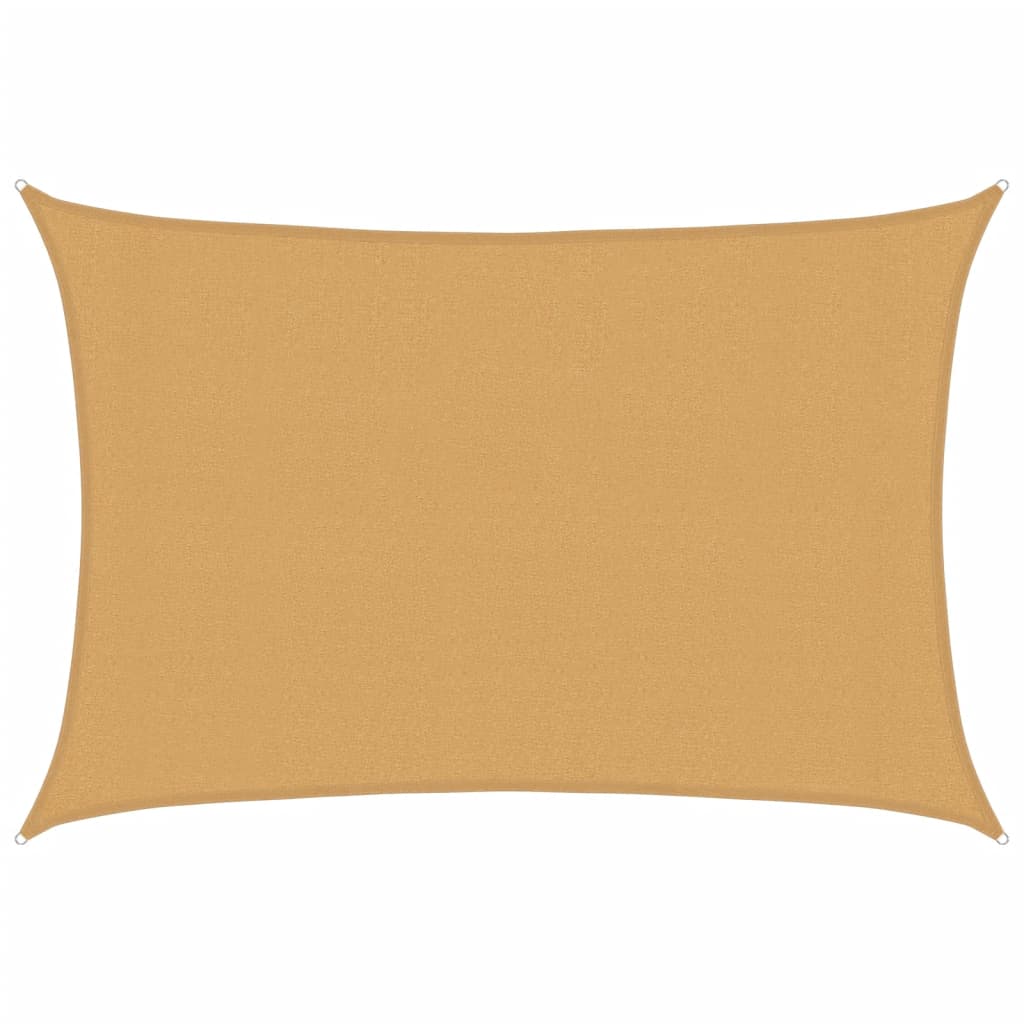 vidaXL Πανί Σκίασης Ορθογώνιο Άμμου 3x4 μ. HDPE 160 γρ./μ²
