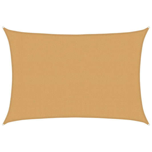 vidaXL Πανί Σκίασης Ορθογώνιο Άμμου 3x5 μ. HDPE 160 γρ./μ²
