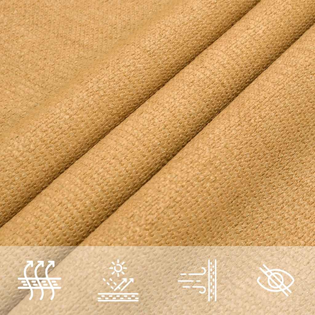 vidaXL Πανί Σκίασης 160 γρ./μ² Τριγωνικό Άμμος 3,5x3,5x4,9 μ. HDPE