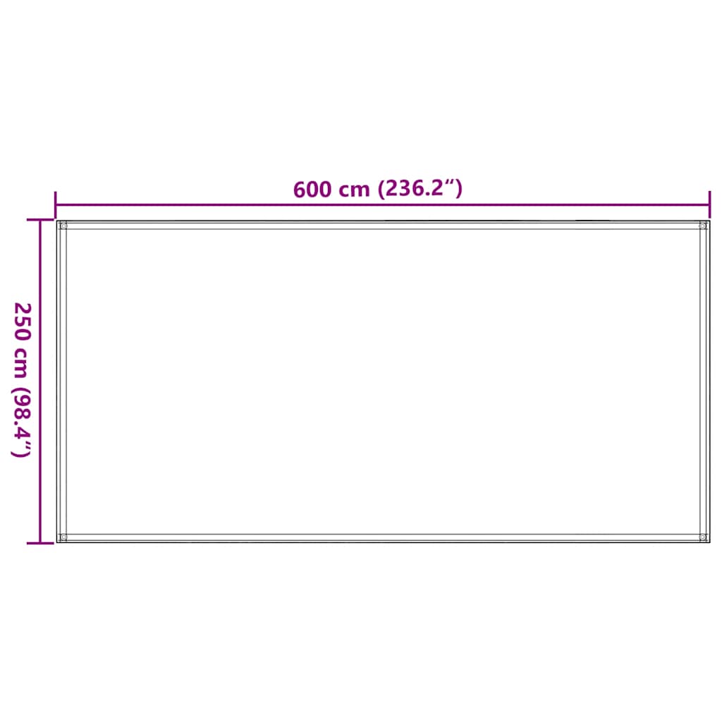 vidaXL Χαλί Σκηνής Άμμου 250x600 εκ. από HDPE