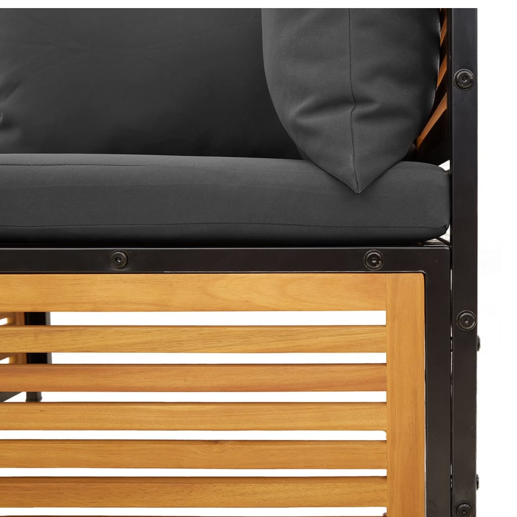 vidaXL Καναπέδες Κήπου με Μαξιλάρια Σετ 7 τεμ. από Μασίφ Ξύλο Ακακίας