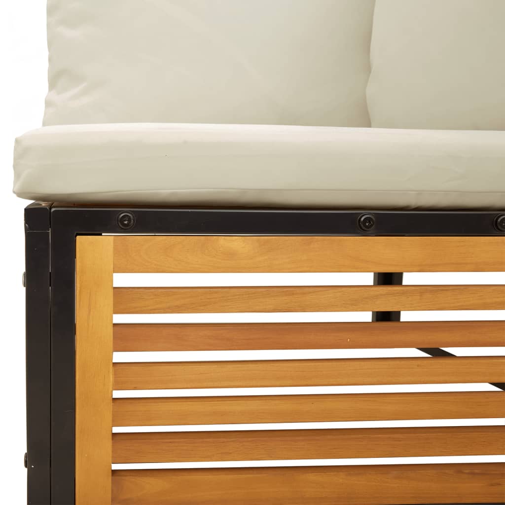 vidaXL Σαλόνι Κήπου Σετ 3 Τεμαχίων με Μαξιλάρια από Μασίφ Ξύλο Ακακίας