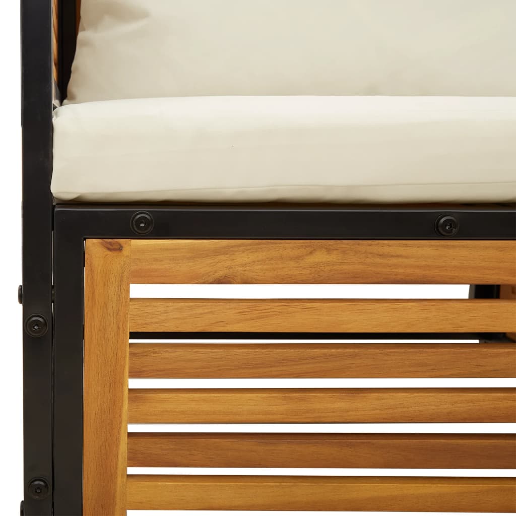 vidaXL Σαλόνι Κήπου 5 Τεμαχίων από Μασίφ Ξύλο Ακακίας με Μαξιλάρια