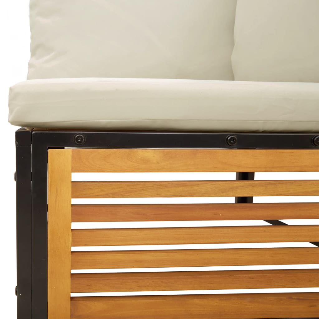 vidaXL Σαλόνι Κήπου Σετ 9 Τεμαχίων από Μασίφ Ξύλο Ακακίας με Μαξιλάρια